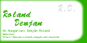 roland demjan business card